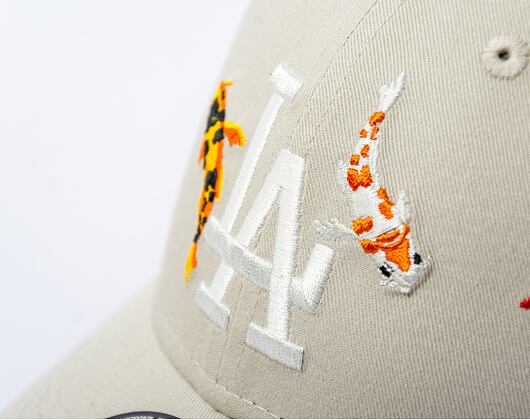Kšiltovka New Era 9FORTY MLB Koi Fish Los Angeles Dodgers Stone / Optic White