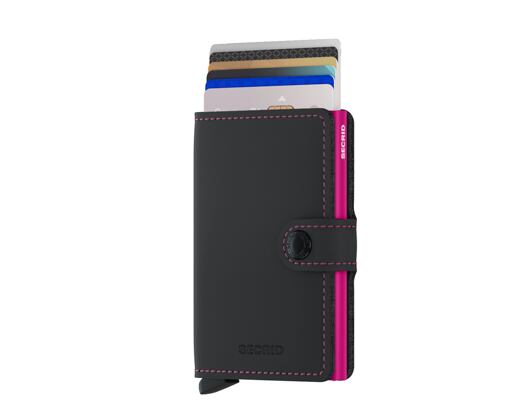Peněženka Secrid Miniwallet Matte Black & Fuchsia