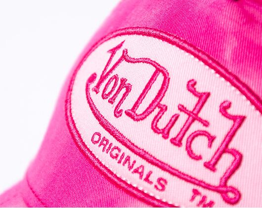 Kšiltovka Von Dutch Trucker Boston - Cotton Twill - Pink Tie Dye