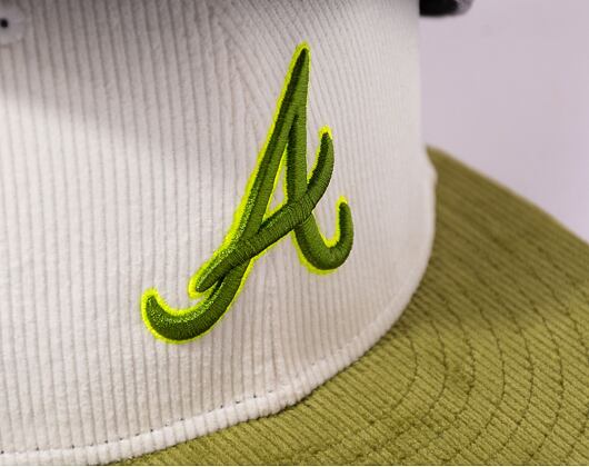 Kšiltovka New Era 59FIFTY MLB Cord Atlanta Braves Off White / Nephrite Green / Cyber Green