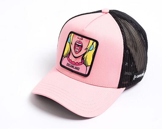 Kšiltovka Capslab Trucker - Dreamland - Shrooms - Pink
