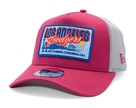 Kšiltovka New Era - MLB City Patch 9FORTY Trucker - LA Dodgers - Burgundy