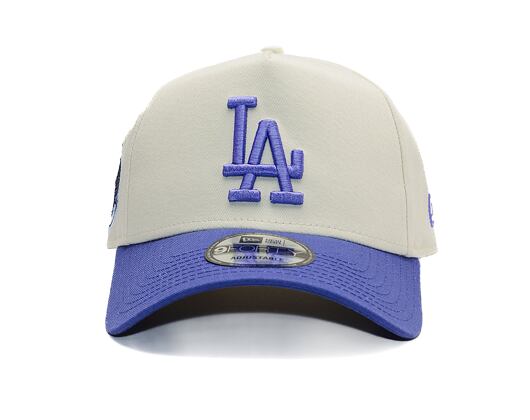 Kšiltovka New Era - MLB Cream & Patch 9FORTY A-Frame - LA Dodgers - Cream / Blue
