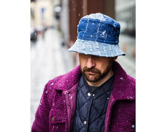 Klobouk Kangol - Denim Mashup Bucket - Medium Blue