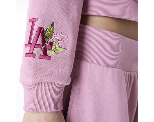 Dámská Mikina New Era - MLB Graphic Crop Hoodie - LA Dodgers - Pink