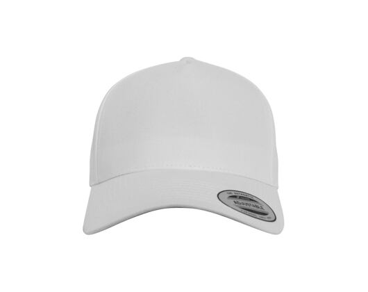 Kšiltovka Yupoong 5-Panel Curved Classic Snapback white