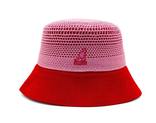 Klobouk Kangol - Double Mesh Lahinch - Peony Pink/Scarlet