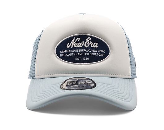 Kšiltovka New Era - Branded Oval Foam Patch 9FORTY Trucker - White / Blue