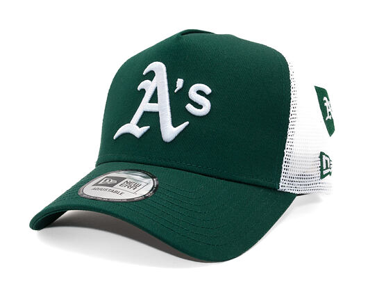 Kšiltovka New Era - MLB Mesh Patch 9FORTY Trucker - Oakland Athletics - Dark Green