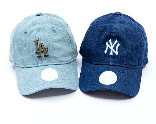 Dámská Kšiltovka New Era - MLB Denim 9TWENTY - LA Dodgers - Blue / New Olive