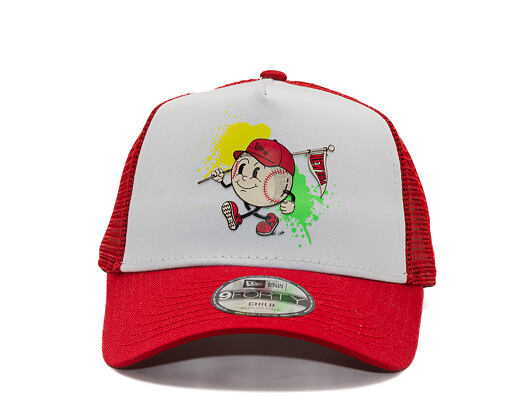Dětská Kšiltovka New Era - Kids Mascot 9FORTY A-Frame Trucker - Scarlet / White