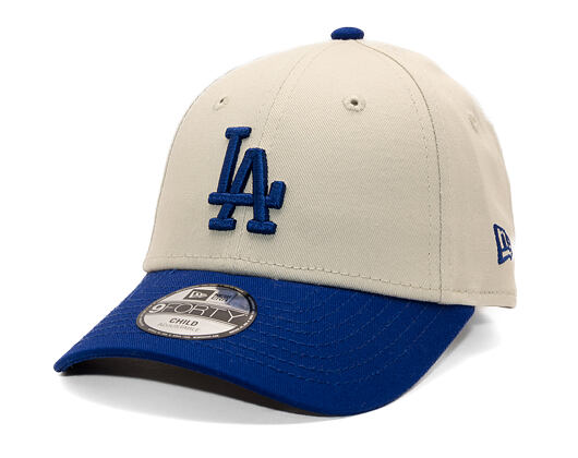 Dětská Kšiltovka New Era - MLB Color Block 9FORTY - LA Dodgers - Stone / Dark Royal
