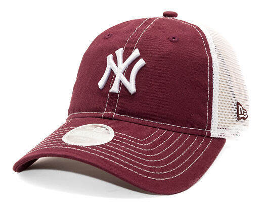 Dámská Kšiltovka New Era - MLB Washed & Mesh 9TWENTY - NY Yankees - Burgundy