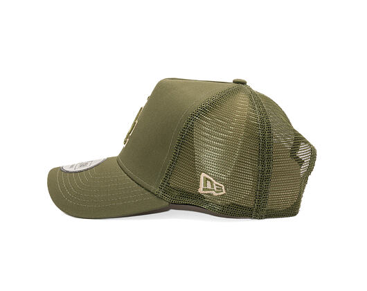 Kšiltovka New Era - MLB Outline 9FORTY Trucker - LA Dodgers - New Olive