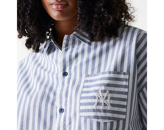 Dámské Košile New Era - MLB Stripe Shirt - NY Yankees - Muted Indigo