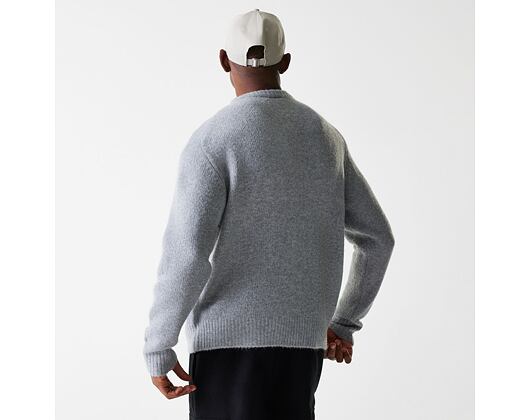Svetr New Era - Branded Script Knit Sweater - Heather Grey
