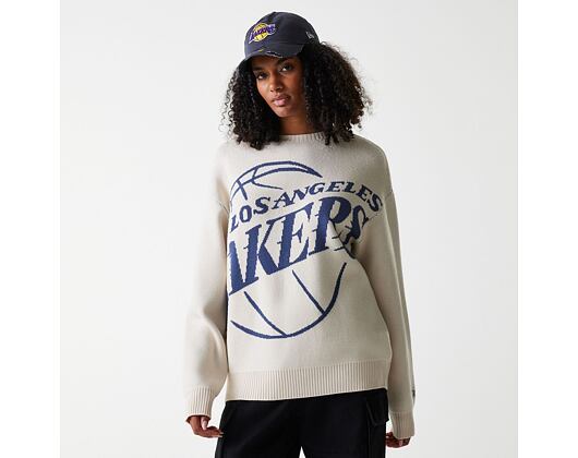 Svetr New Era - NBA Oversized Knit - LA Lakers - Cream