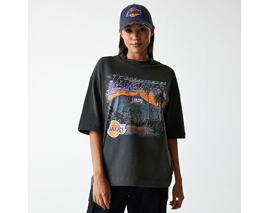 Triko New Era - NBA Washed Graphic Tee - LA Lakers - Black