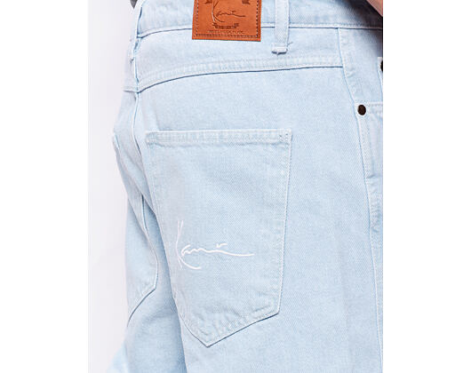 Džíny Karl Kani Small Signature Baggy Five Pocket Denim bleached blue