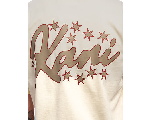 Triko Karl Kani - Signature Star Print T-Shirt - Beige
