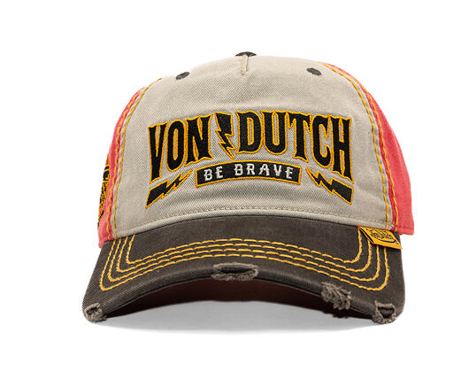 Kšiltovka Von Dutch - Trucker - Washed Black/Grey/Red