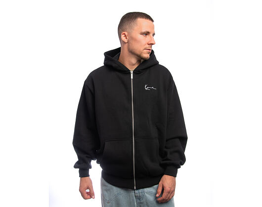 Mikina Karl Kani - Chest Signature Essential Oversized Zip Hoodie - Black