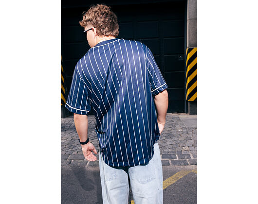 Dres Karl Kani - Kani Pinstripe Baseball Jersey - Blue