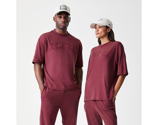 Tee New Era - Branded Washed Oversized Tee - Burgundy