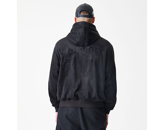Jacket New Era - NBA Suede Hooded Jacket - LA LAkers - Black