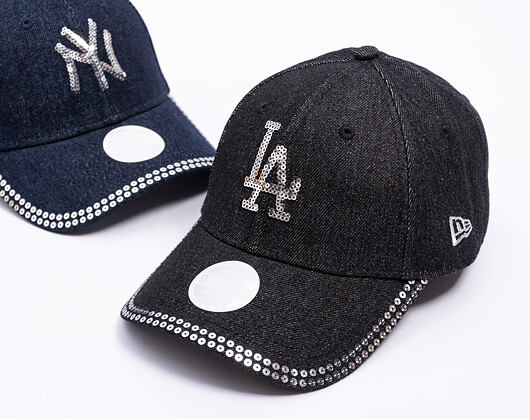 Womens Cap New Era - MLB Sequin 9FORTY - LA Dodgers - Black
