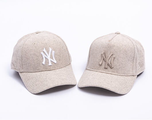 Cap New Era - MLB Melton Wool 9FORTY A-Frame - NY Yankees - Stone