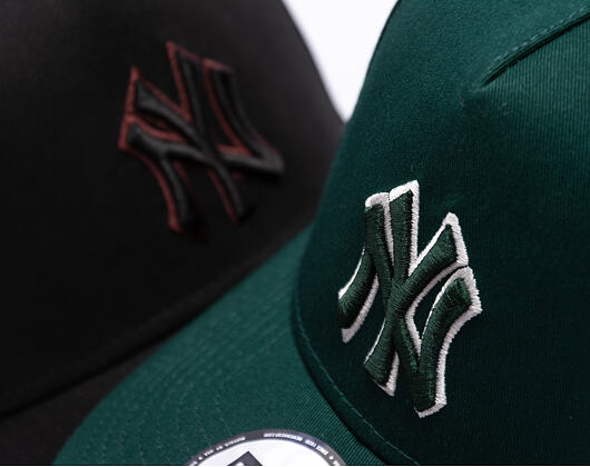 Cap New Era - MLB Team Outline 9FORTY A-Frame - NY Yankees - Dark Green / Stone