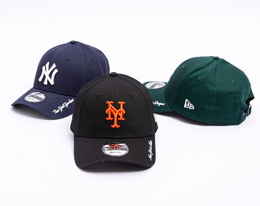 Cap New Era - MLB Visor Script 9FORTY - NY Mets - Black