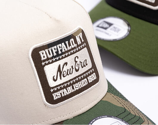 Cap New Era - Branded Camo Patch 9FORTY A-Frame - Stone / Woodland Camo