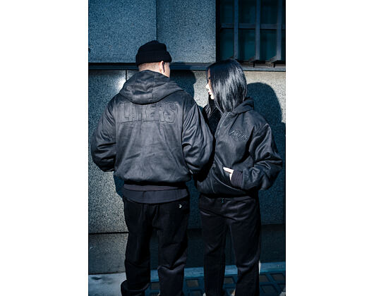 Jacket New Era - NBA Suede Hooded Jacket - LA LAkers - Black