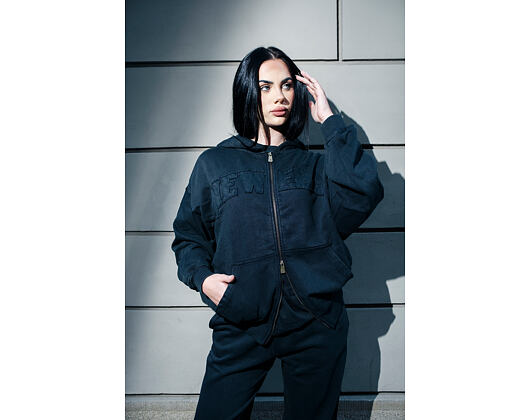 Sweatshirt New Era - Branded Washed Full-Zip Hoody - Black