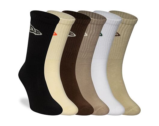 Socks New Era - Flag Crew Socks 6pk - Earth Palette