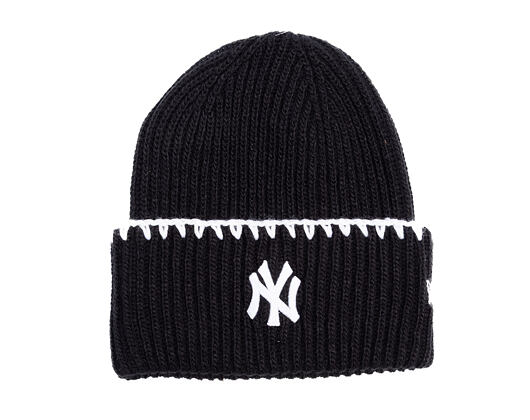 Womens Beanie New Era - MLB Chunky Top Stitch Beanie - NY Yankees - Black