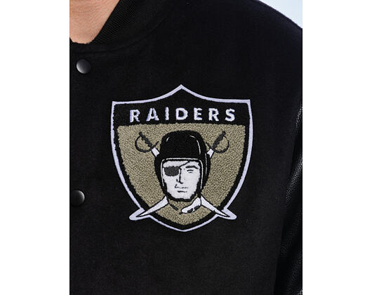Mitchell & Ness - NFL Blackout Collection Varsity Jacket Oakland Raiders - Black