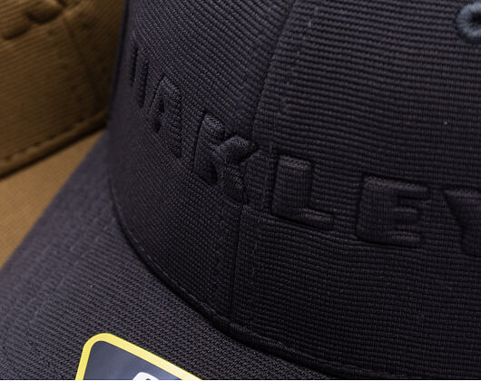 Oakley Cap - Bark Embossed Hat - Pitch Black/Flame Red