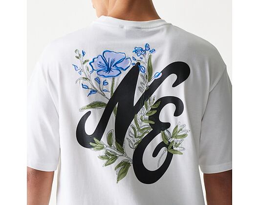 Tee New Era - Floral Graphic Oversized Tee - White