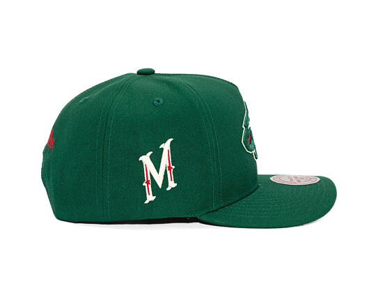 Mitchell & Ness - Minnesota Wild - Double Clutch Pro Snapback - Green