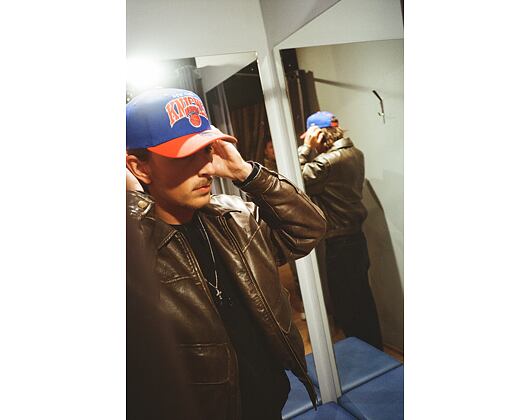 Cap Mitchell & Ness - NBA Team Arch Snapback - New York Knicks - Blue / Orange