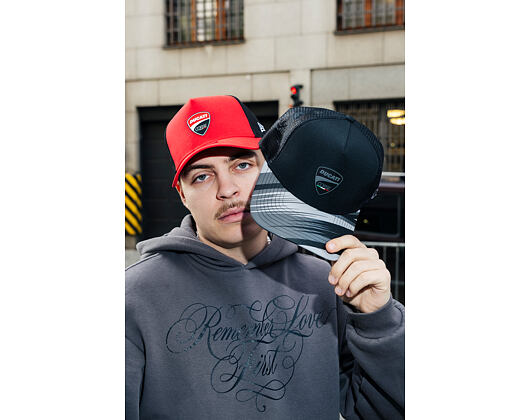 Cap New Era - Ducati Motor Print 9FORTY Trucker - Black