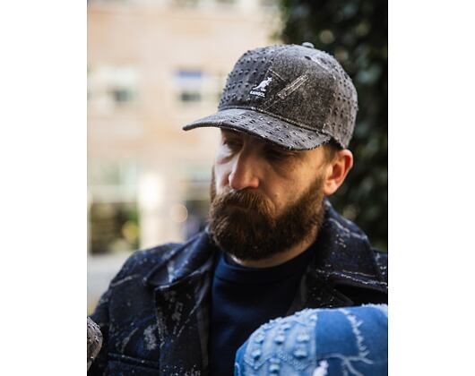 Cap Kangol - TRENDS PACK - Denim Mashup Baseball - Black Trompe L'Oeil