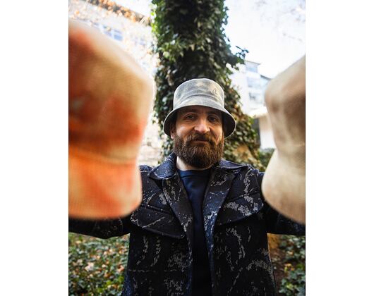 Bucket Hat Kangol - Tie Dye Knit Bucket - Coral Flame/Natural