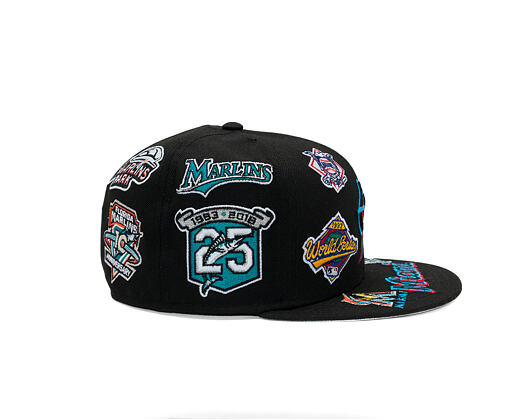 Cap New Era - MLB All Over Logo 59FIFTY - Miami Marlins - Team Color
