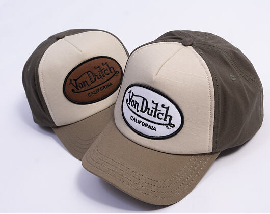 Cap Von Dutch - Trucker - Cali Patch Olive/White
