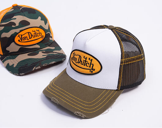 Cap Von Dutch - Trucker - Classic Logo Olive/White