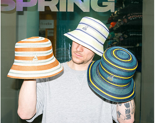 Bucket Hat Kangol - Tropic Resort Stripe Lahinch - Rustic Caramel Multi
